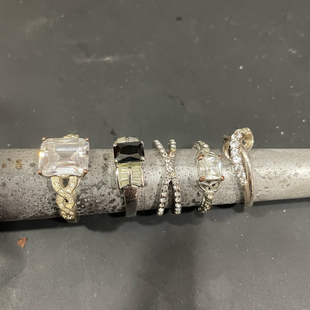 Sterling Silver Mixed Ring Set - Silver - image 3